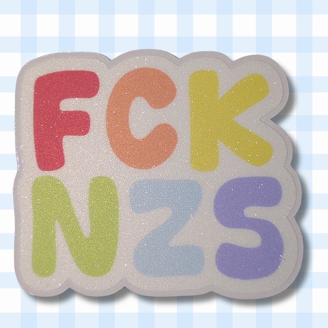 FCK NZS | Bunt | Glitzer Vinyl Sticker kindafcreations 