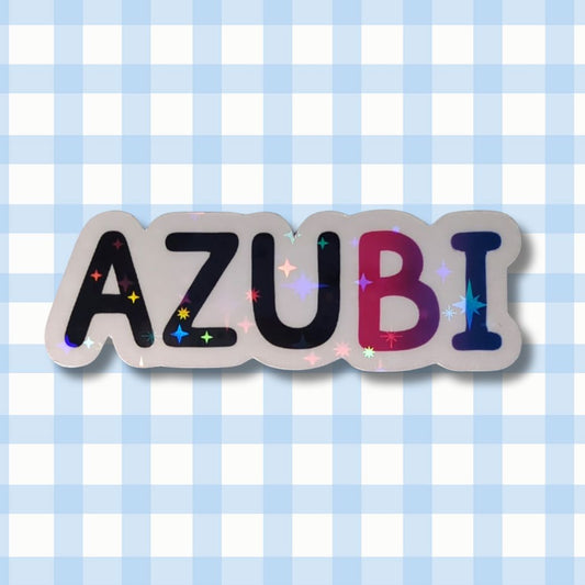 Holo Glitzer Vinyl Sticker - AZUBI - Bisexuell Sticker kindafcreations 