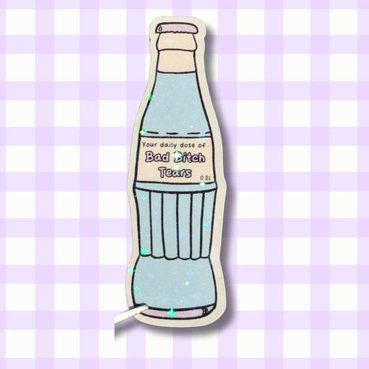 Holo Glitzer Vinyl Sticker - Bad Bitch Tears Sticker kindafcreations 
