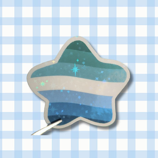 Holo Glitzer Vinyl Sticker - Stern - Gay Sticker kindafcreations 