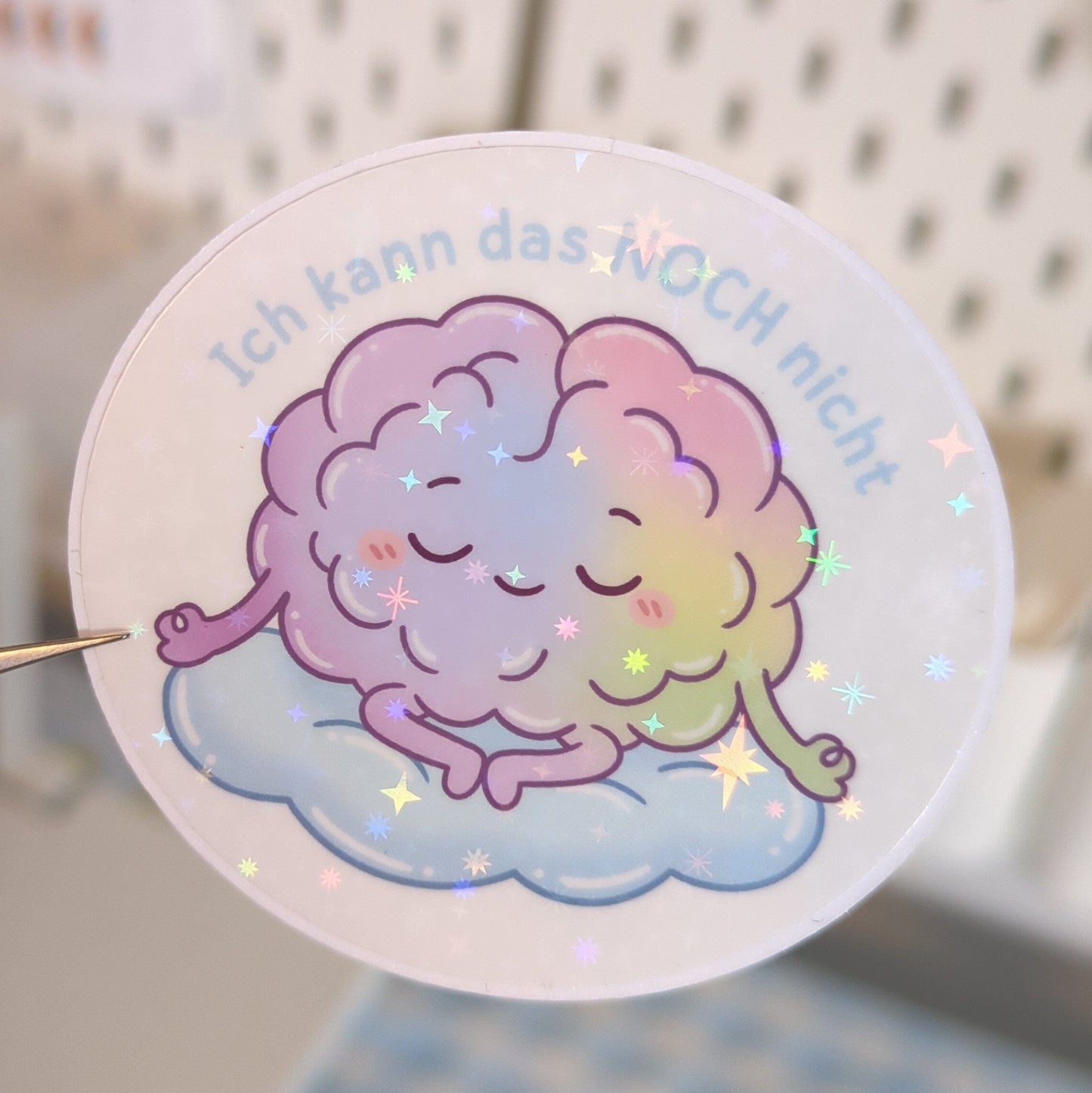Ich kann das NOCH nicht - Gehirn - Holo Vinyl Sticker kindafcreations 