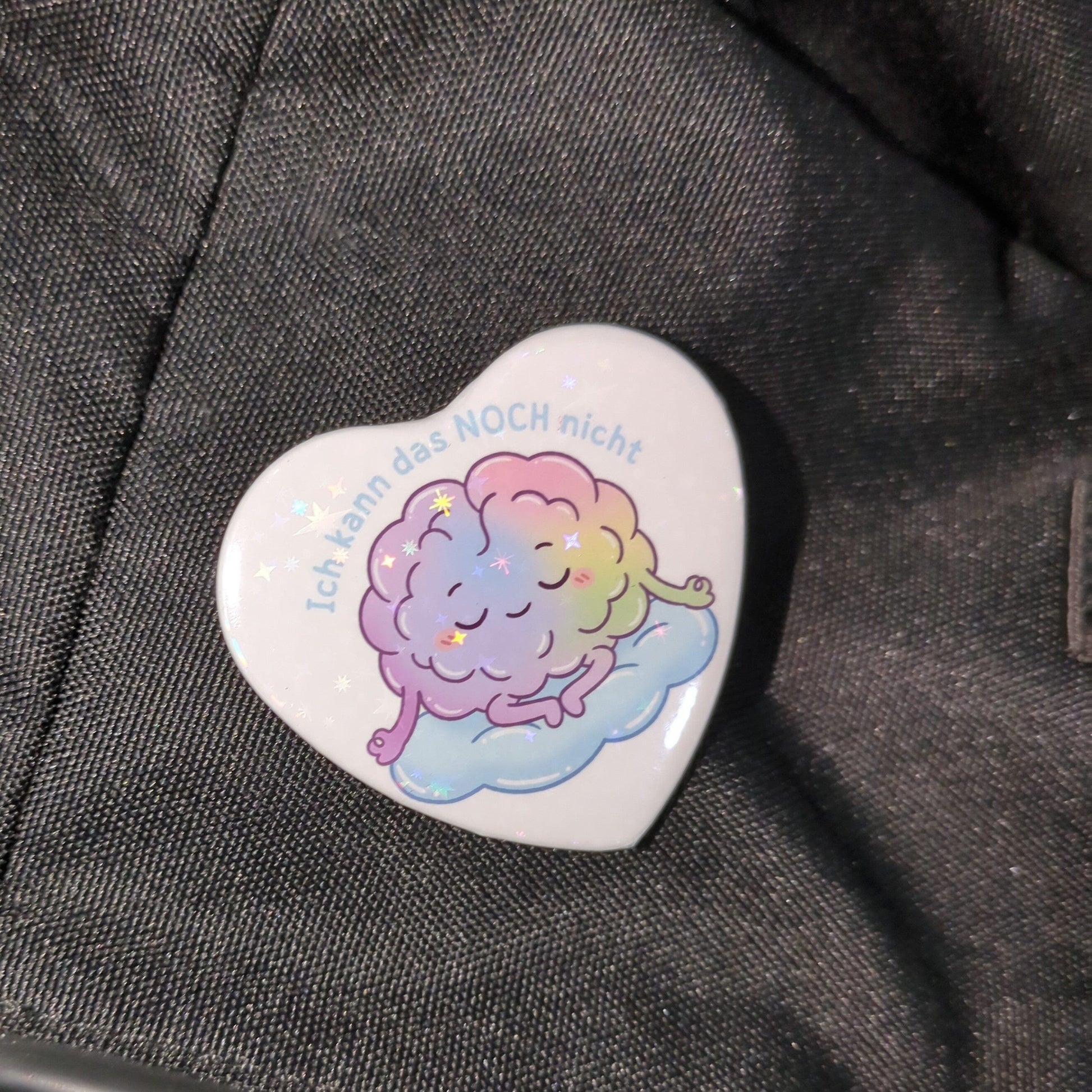 Ich kann das NOCH nicht |Holo Herz-Button kindafcreations 