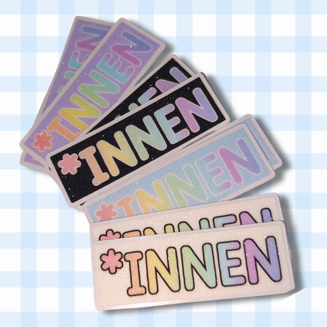 *innen - Glitzer Vinyl Sticker Sticker kindafcreations 