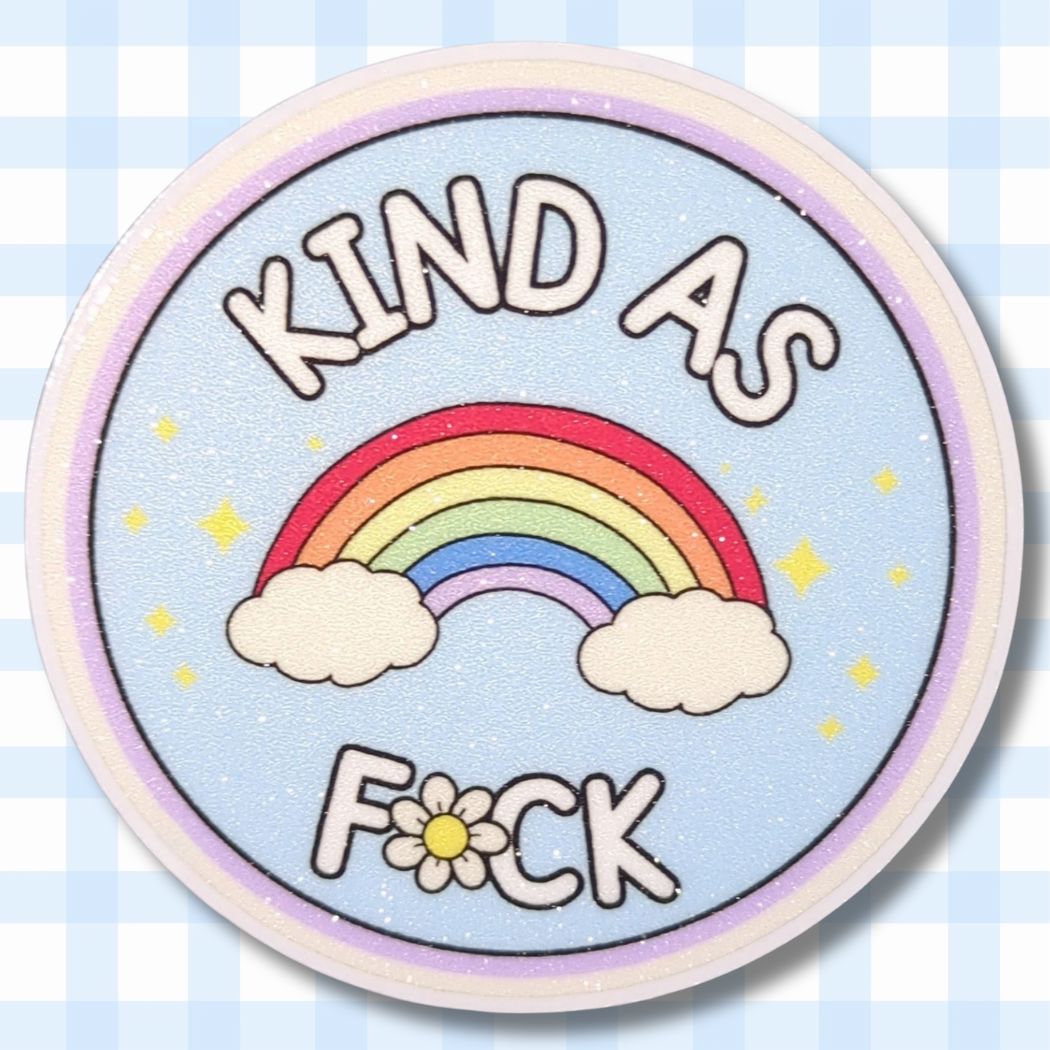 Kind as fck Sticker | Glitzer kindafcreations 