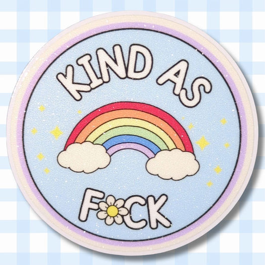 Kind as fck Sticker | Glitzer kindafcreations 