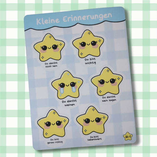 Kleine Erinnerungen - Sterne - Vinyl Sticker Sheet Sticker kindafcreations 