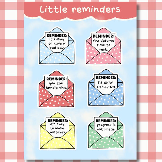 Little Reminders - Briefe - Vinyl Sticker Sheet Sticker kindafcreations 
