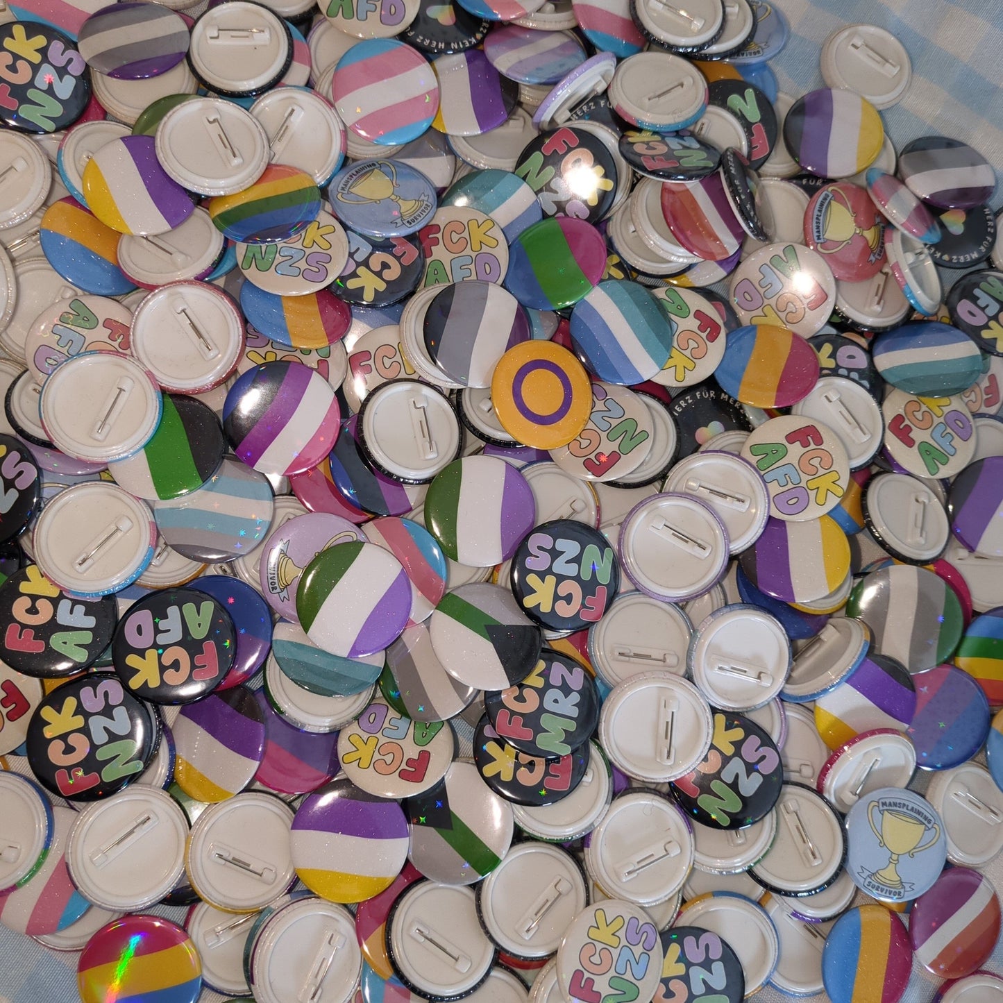 Oopsie - Buttons - Holo & Glitzer Button kindafcreations 