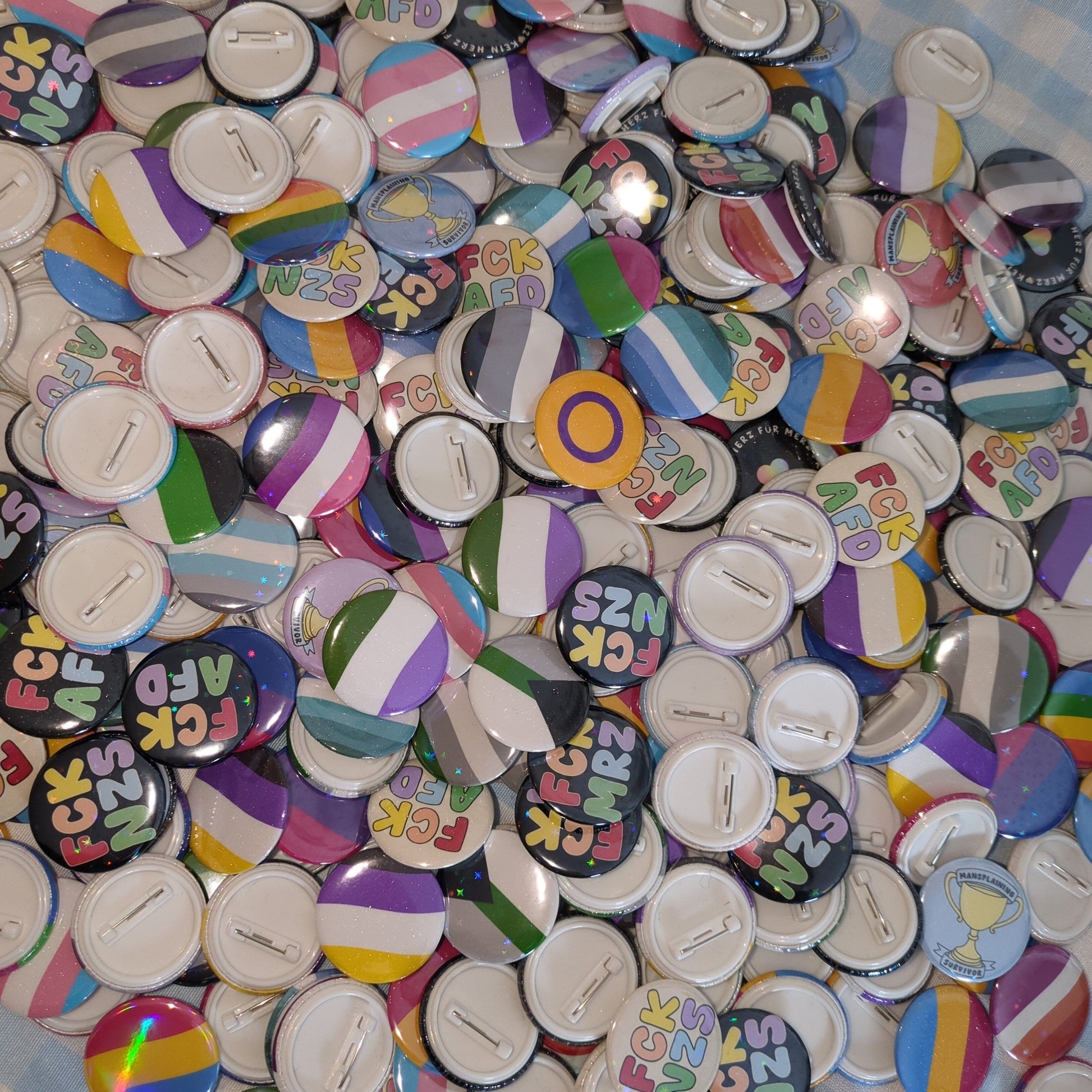 Oopsie - Buttons - Holo & Glitzer Button kindafcreations 