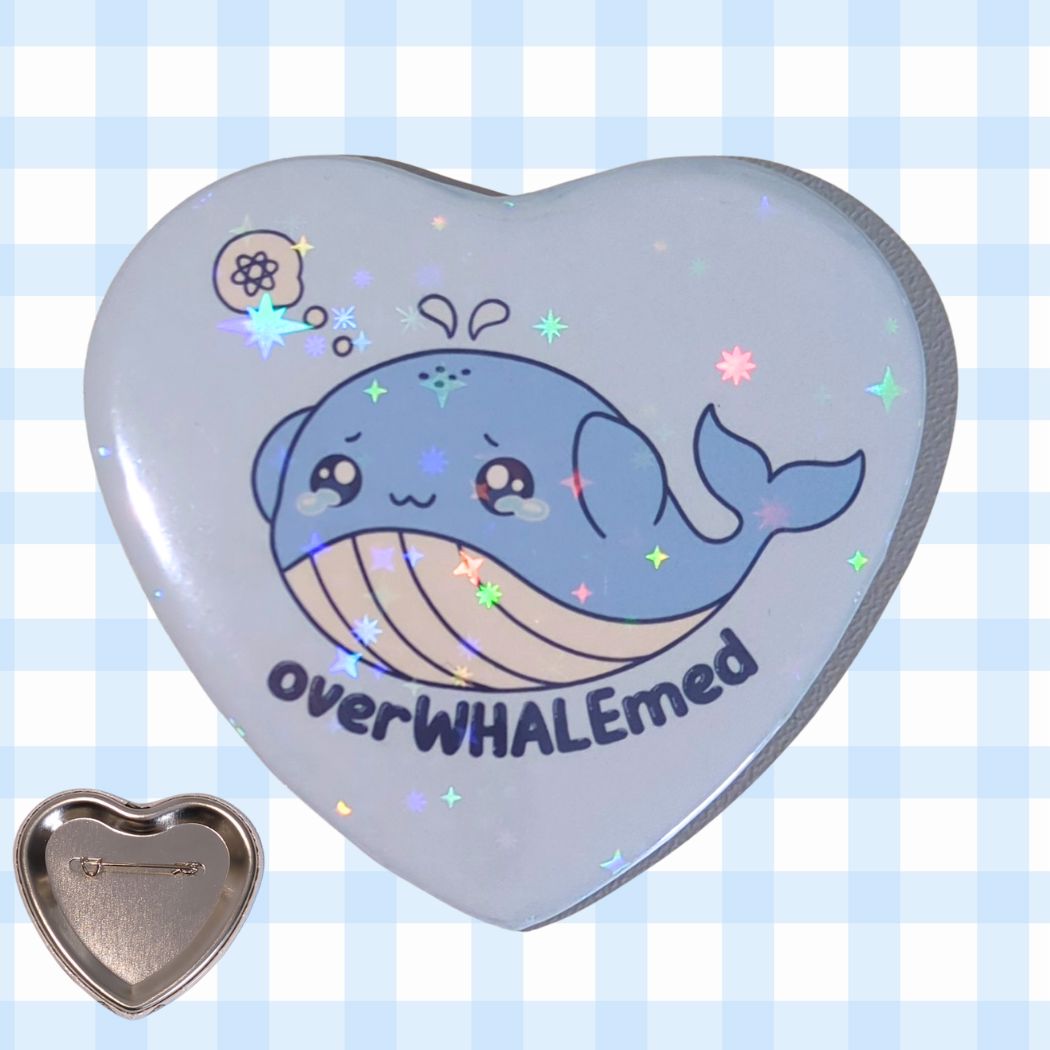 OverWHALEmed |Holo Herz-Button kindafcreations 