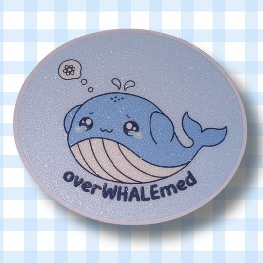 overWHALEmed | Wal | Glitzer Vinyl Sticker Sticker kindafcreations 