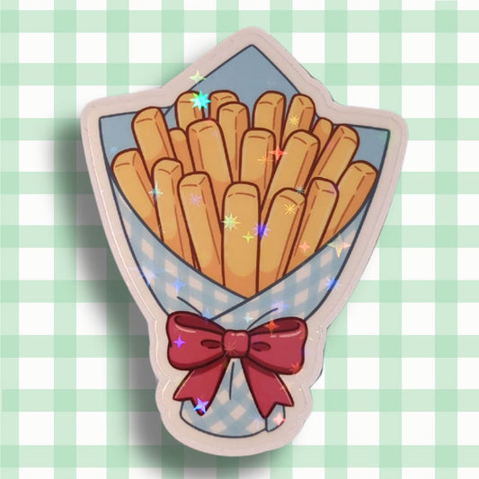 Pommes-Strauß | Holo Vinyl Sticker kindafcreations 