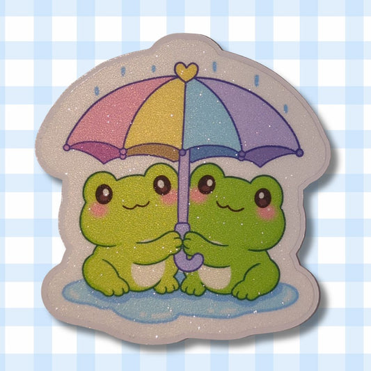 Pride Frösche | Glitzer Vinyl Sticker kindafcreations 