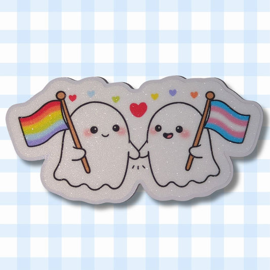 Pride Geister | Glitzer Vinyl Sticker Sticker kindafcreations 