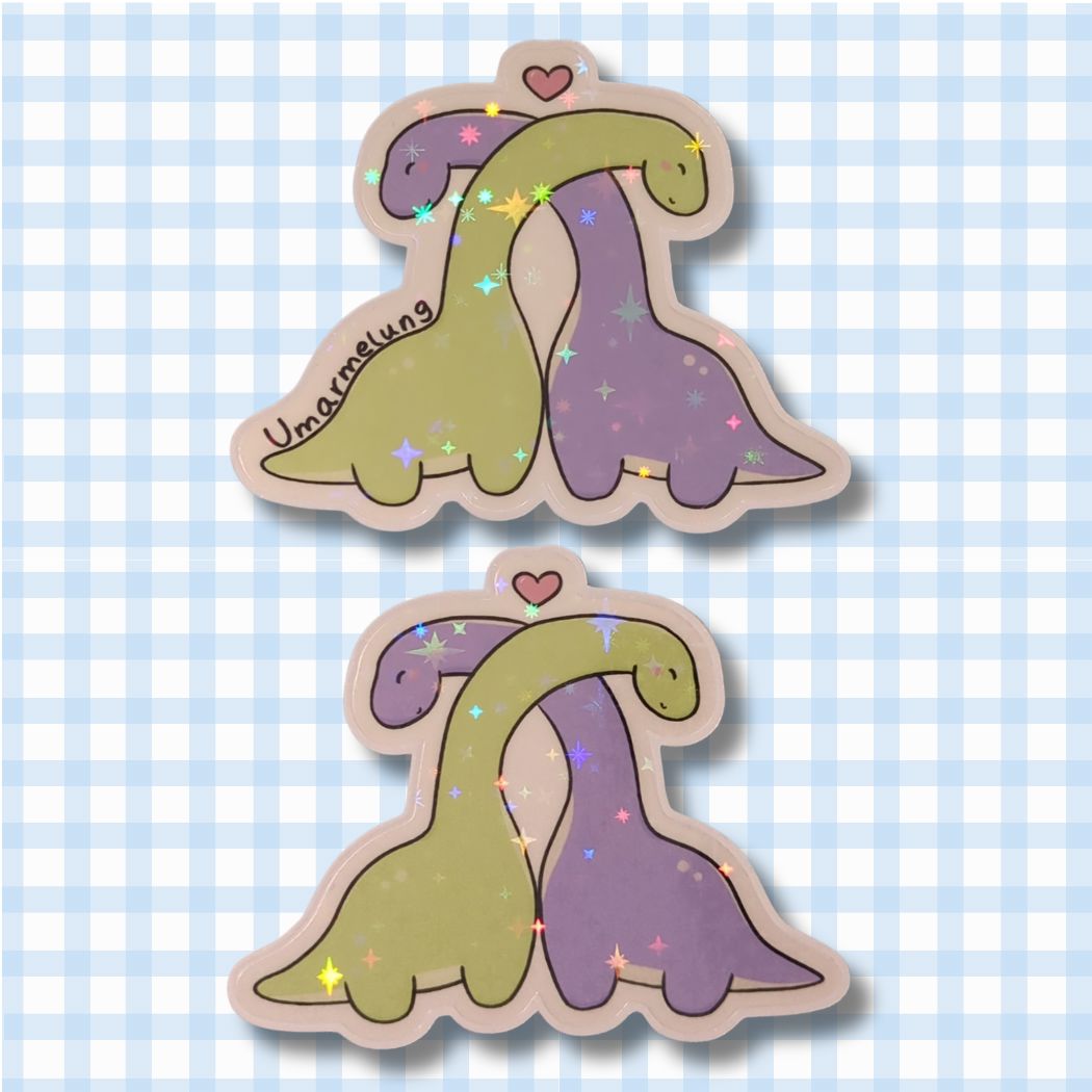 Umarmelung - Dinos - Holo Vinyl Sticker kindafcreations 