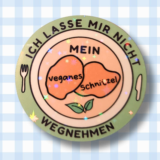 Veganes Schnitzel - Holo Sticker kindafcreations 