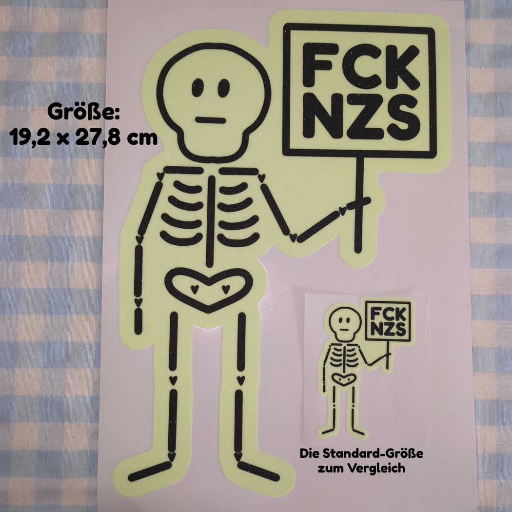 XL Glitzer-Sticker - GLOW IN THE DARK Sticker kindafcreations 