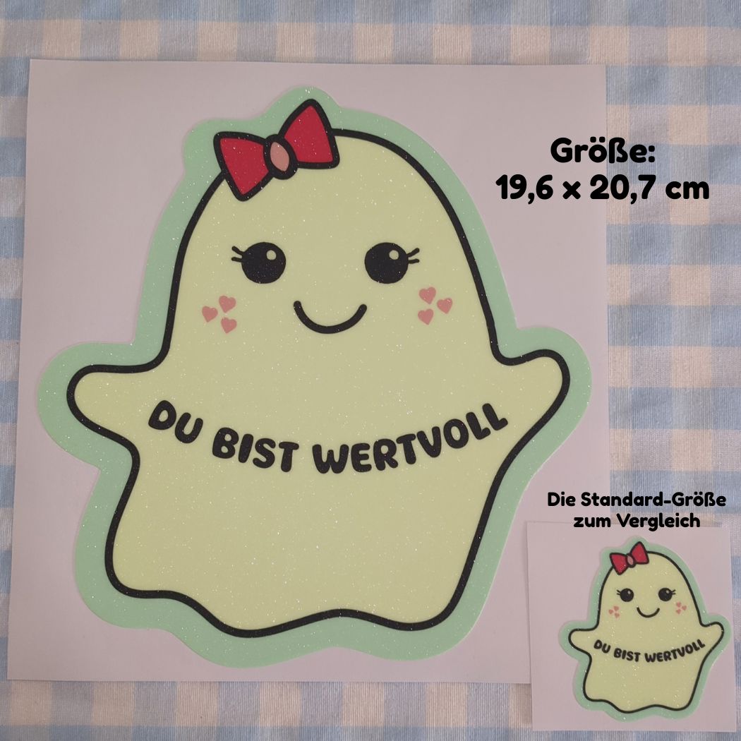 XL Glitzer-Sticker - GLOW IN THE DARK Sticker kindafcreations 