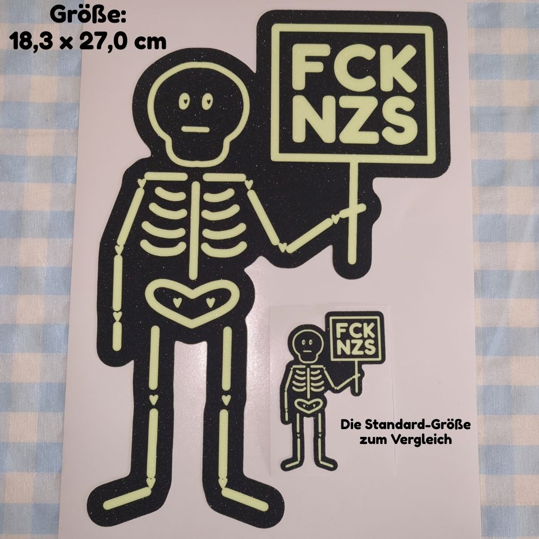 XL Glitzer-Sticker - GLOW IN THE DARK Sticker kindafcreations 