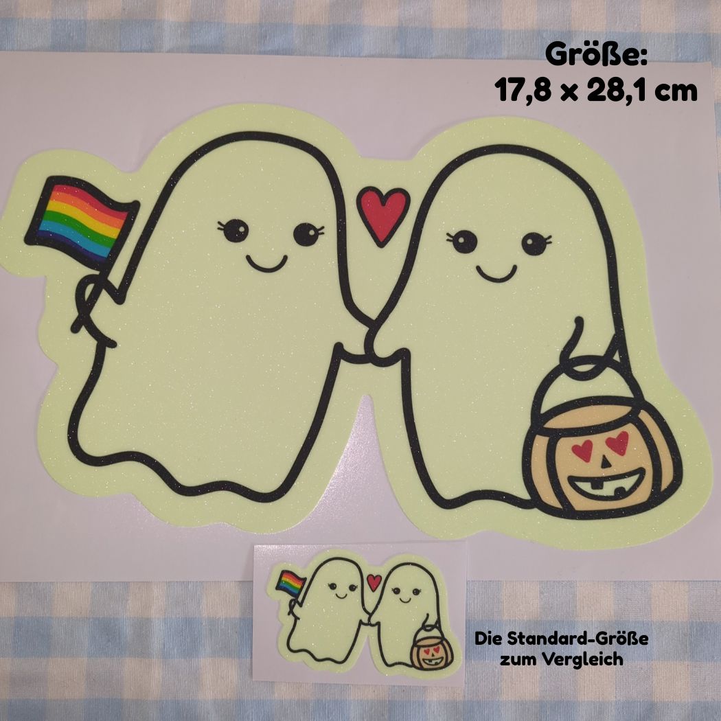 XL Glitzer-Sticker - GLOW IN THE DARK Sticker kindafcreations 