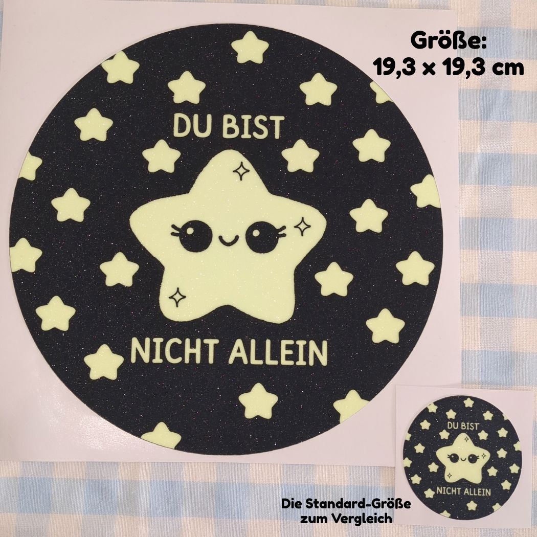 XL Glitzer-Sticker - GLOW IN THE DARK Sticker kindafcreations 