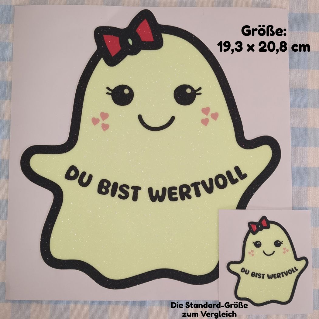 XL Glitzer-Sticker - GLOW IN THE DARK Sticker kindafcreations 