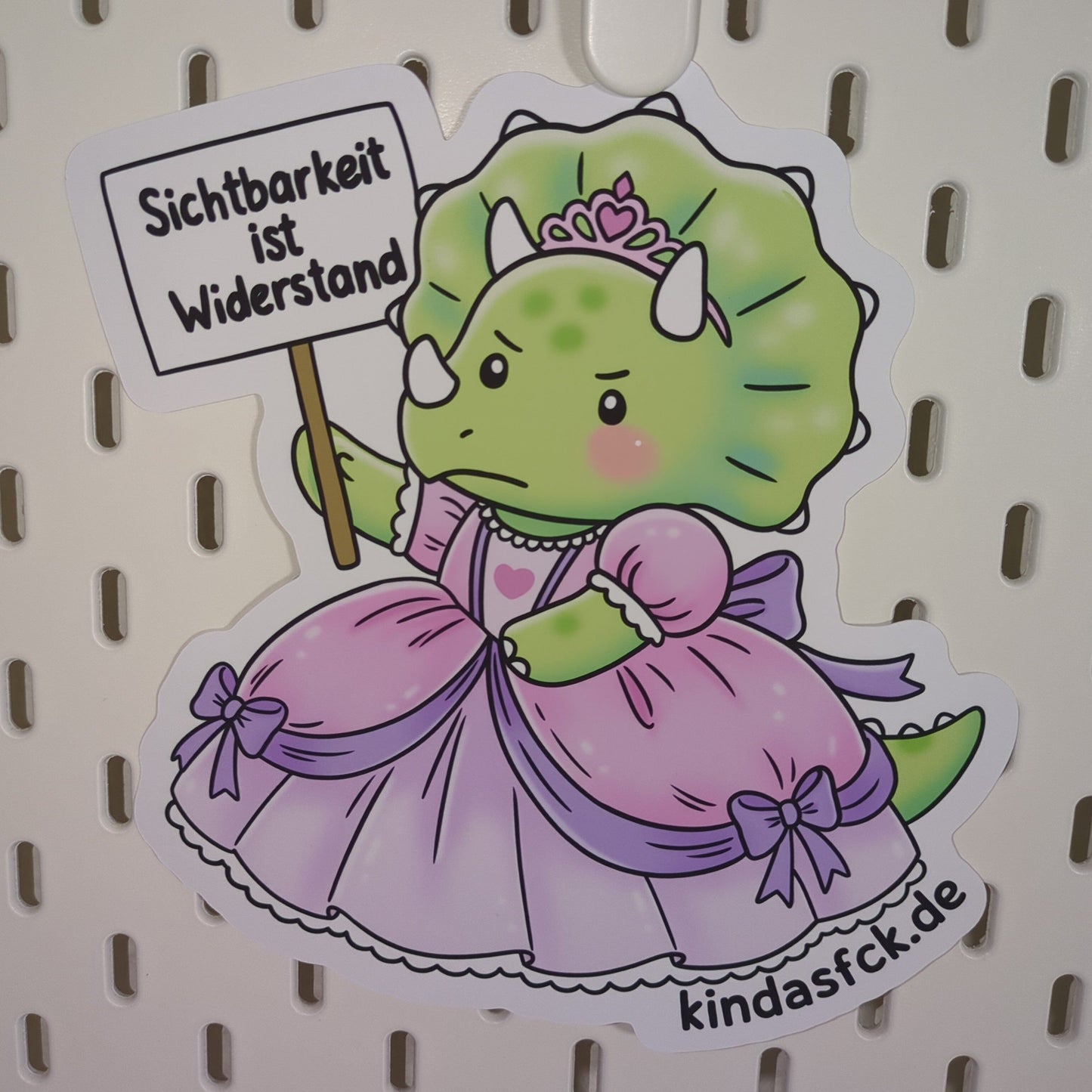 XL Protest-Sticker kindafcreations Dino Mit Text 