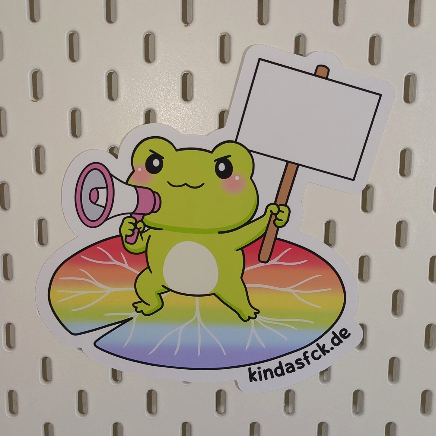 XL Protest-Sticker kindafcreations Frosch Ohne Text 