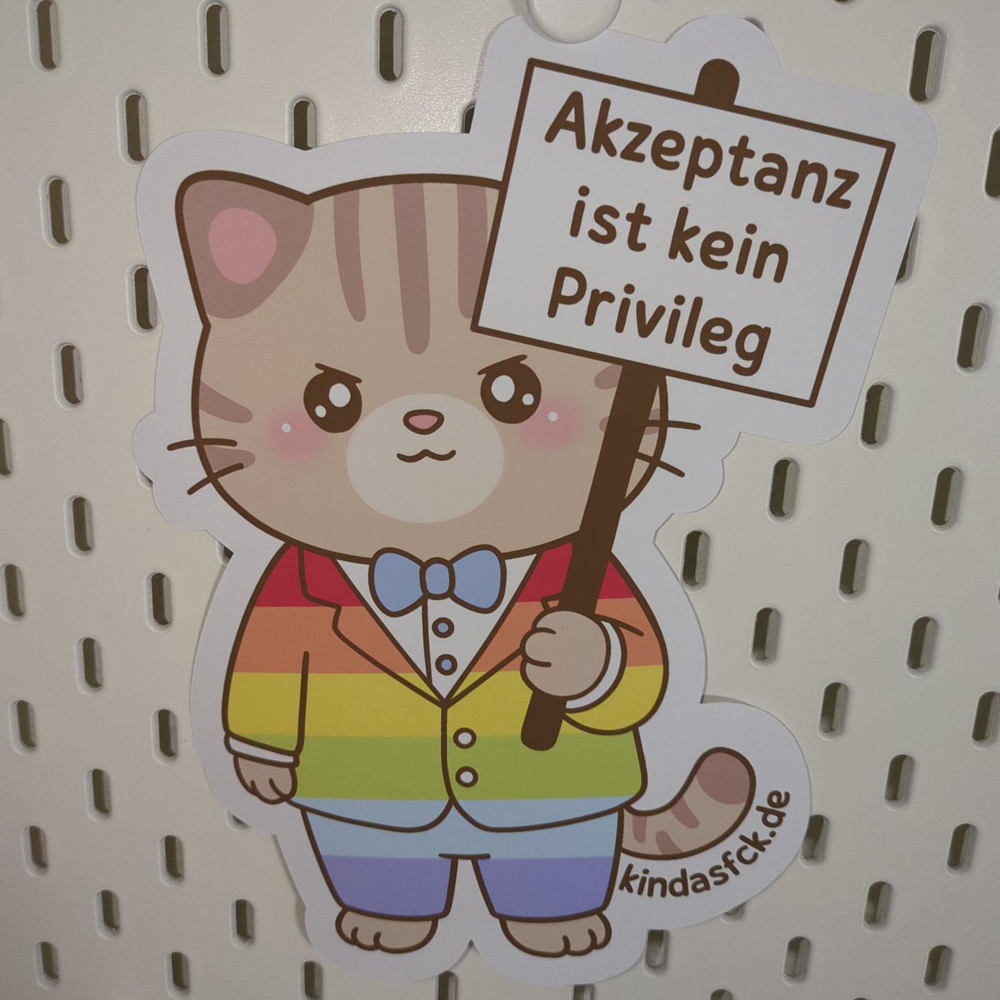 XL Protest-Sticker kindafcreations Katze Mit Text 