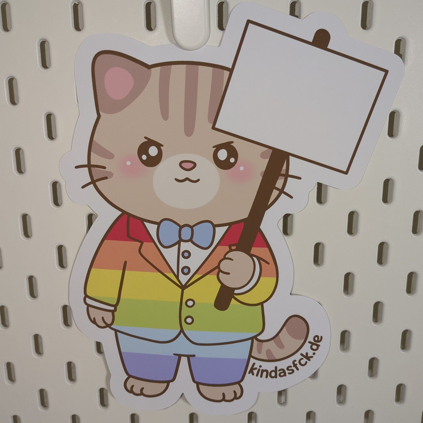 XL Protest-Sticker kindafcreations Katze Ohne Text 