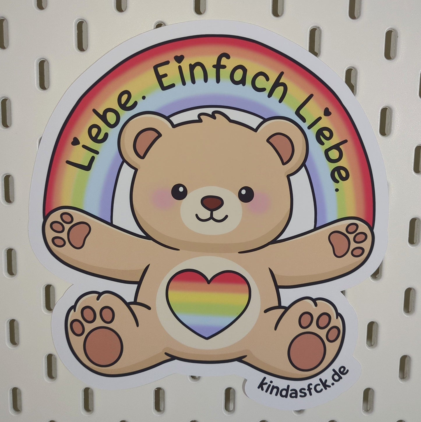 XL Protest-Sticker kindafcreations Teddy Mit Text 