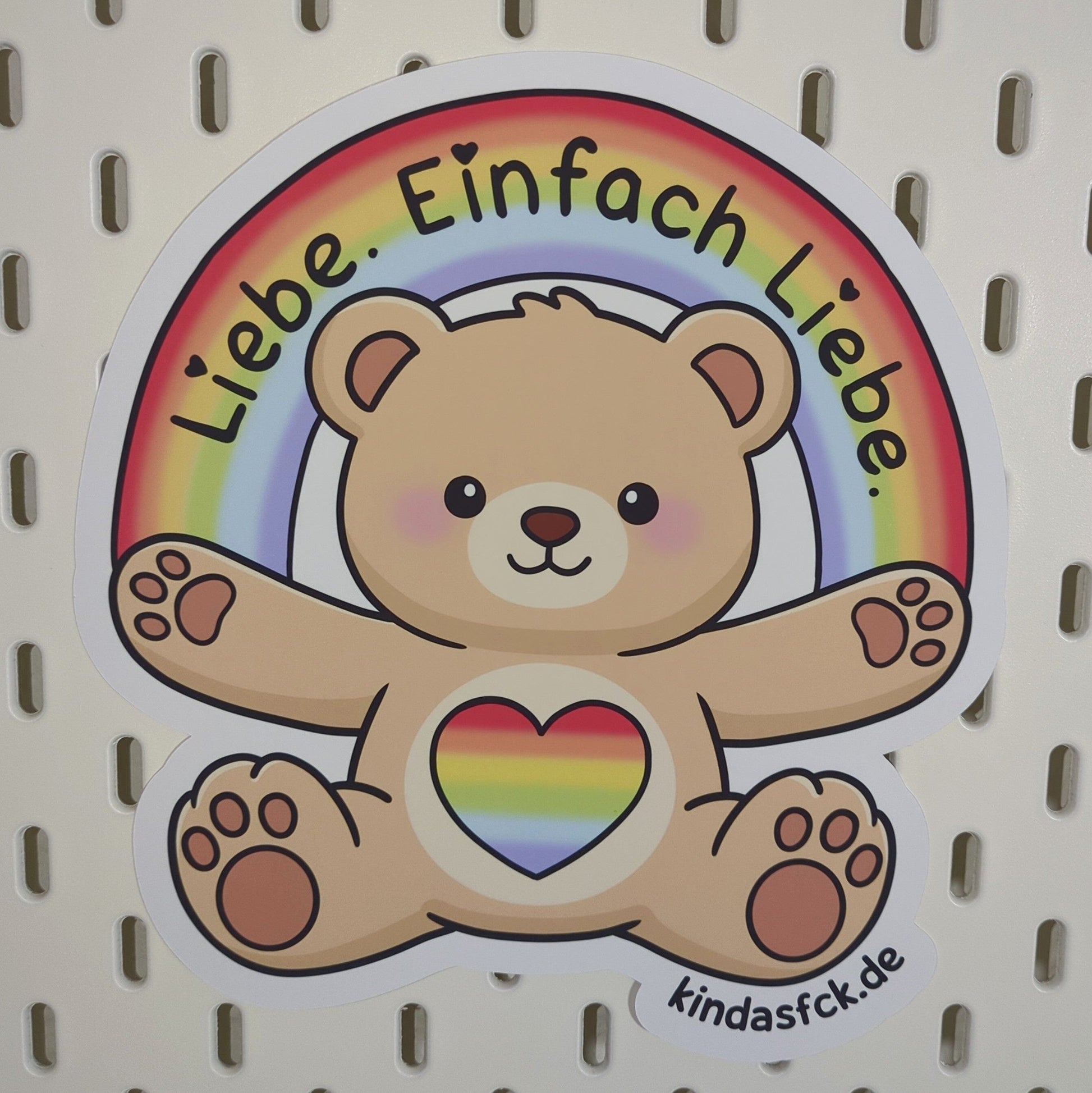 XL Protest-Sticker kindafcreations Teddy Mit Text 