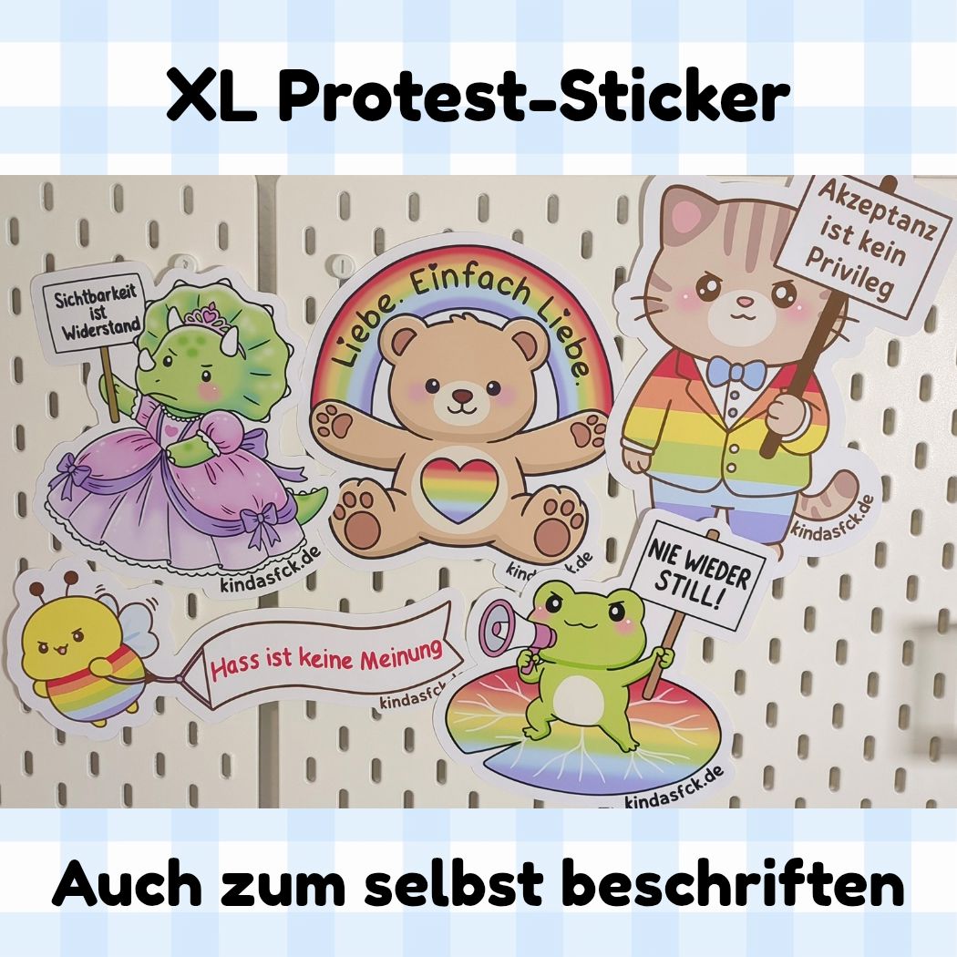 XL Protest-Sticker Sticker kindafcreations 