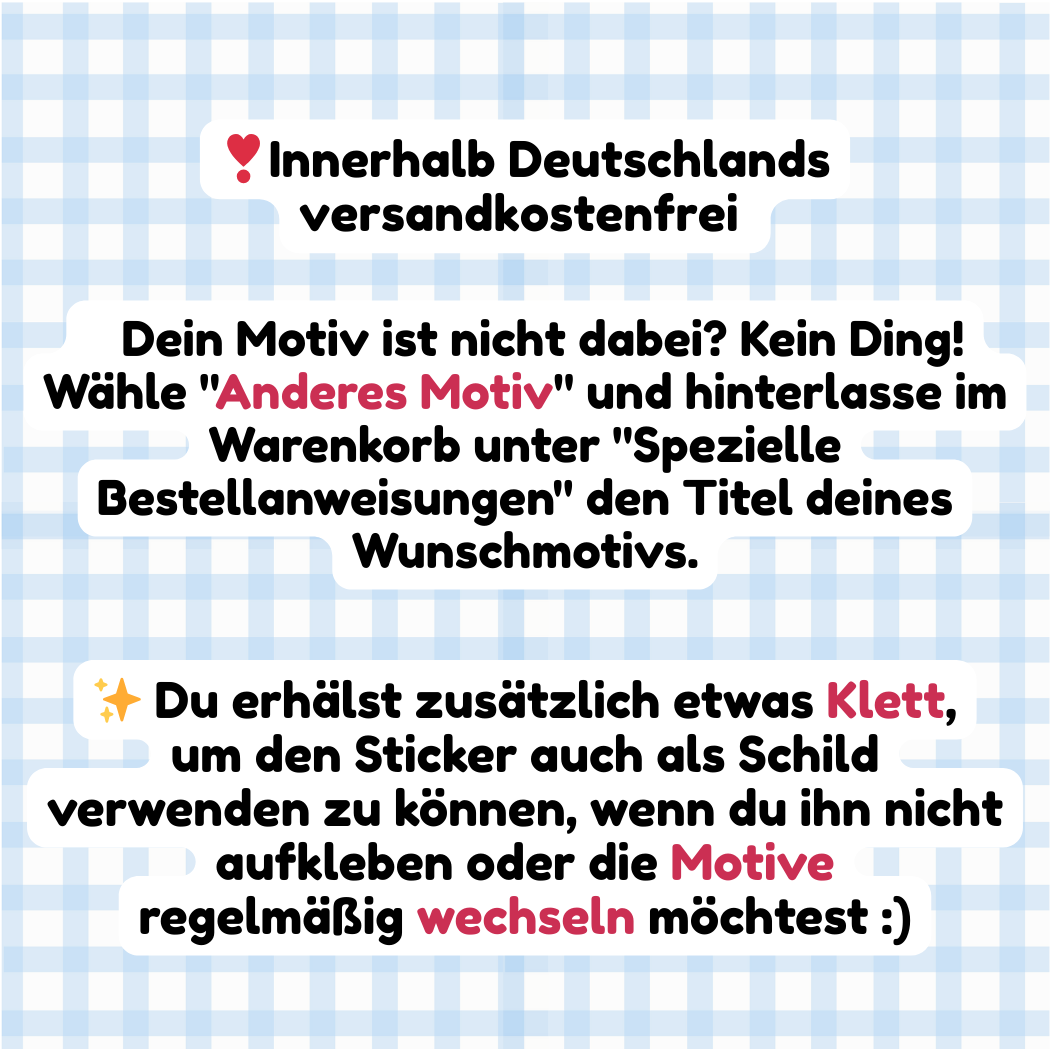 XL Sticker - Mit deinem Lieblings-Motiv Sticker kindafcreations 