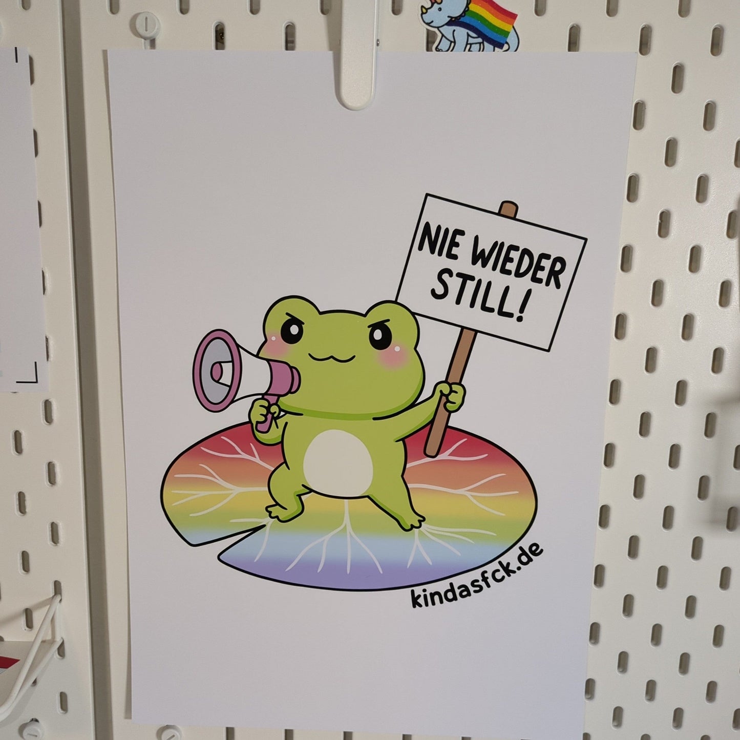 XXL Protest-Drucke | A3| ❣️ Wird in der Mitte geschnitten & als zwei A4-Seiten verschickt kindafcreations Frosch Mit Text 
